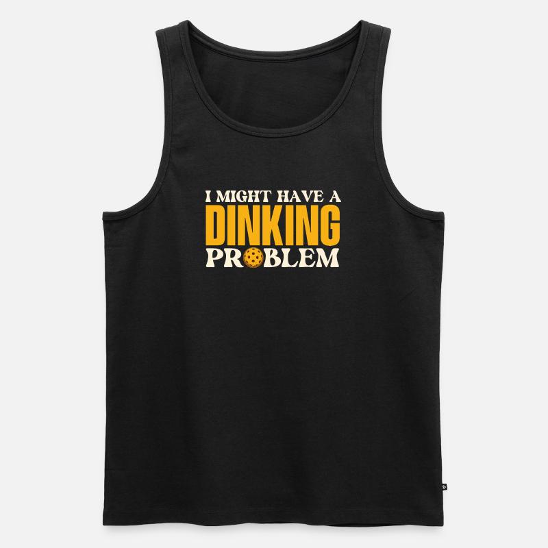 Dinking Problem Pickleball Player - Men's Premium Organic Tank Top - black