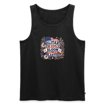 Militärkinder blühen dort auf, wo sie gepflanzt si - Männer Premium Bio Tank Top - Schwarz - Vorne - Michal (187cm)
