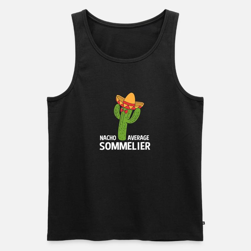 Wein Sommelier - Männer Premium Bio Tank Top - Schwarz