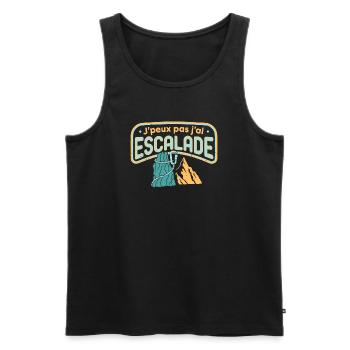 J'peux pas j'ai Escalade - Débardeur bio Premium Homme - noir - Devant - Michal (187cm)