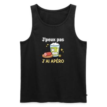 J’ai Apéro – Humour festif - Débardeur bio Premium Homme - noir - Devant - Michal (187cm)