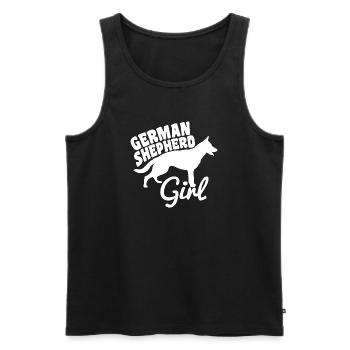 La jeune Berger allemand - Débardeur bio Premium Homme - noir - Devant - Michal (187cm)