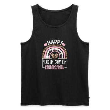 100. Tageskindergarten Regenbogen - Männer Premium Bio Tank Top - Schwarz - Vorne - Michal (187cm)