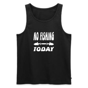 Angling - Men's Premium Organic Tank Top - black - Front - Michal (187cm)