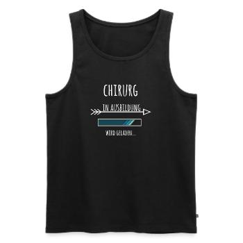 Chirurg Ausbildung Medizinstudium Arzt Medizin  - Männer Premium Bio Tank Top - Schwarz - Vorne - AI Model Male 178 light (178cm)