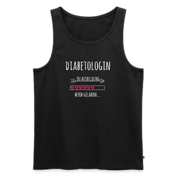 Diabetologin Ausbildung Medizinstudium Ärztin  - Männer Premium Bio Tank Top - Schwarz - Vorne - Michal (187cm)