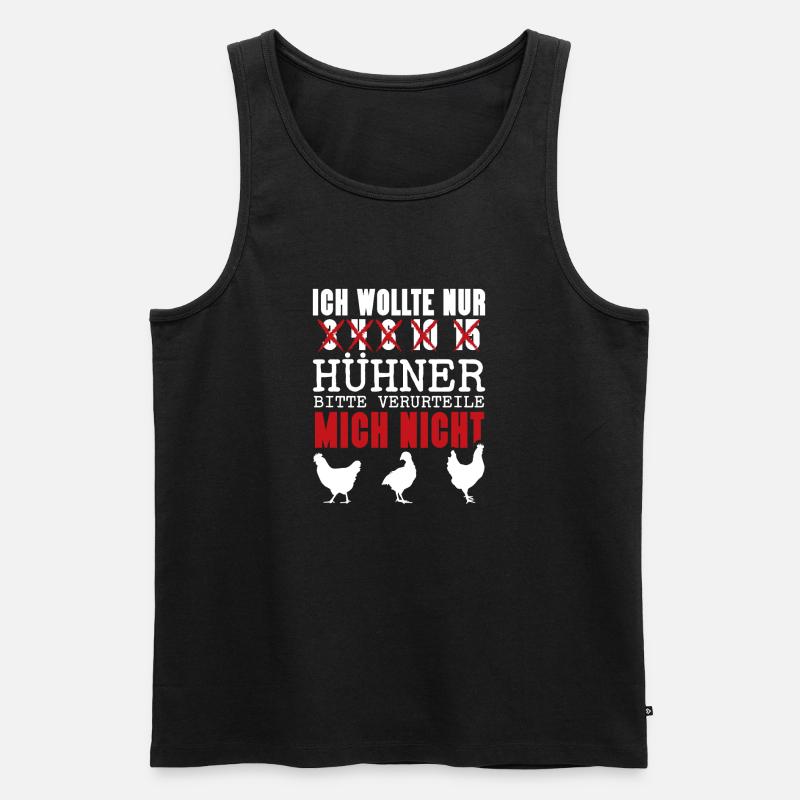 Hühnerflüsterer Huhn Hühnerhalter Hühner - Männer Premium Bio Tank Top - Schwarz