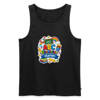 Schulkind 2026 Einschulung 2026 Schulanfang - Männer Premium Bio Tank Top - Schwarz - Vorne - Michal (187cm)