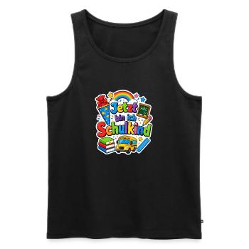 Schulkind 2026 Einschulung 2026 Schulanfang - Männer Premium Bio Tank Top - Schwarz - Vorne - Michal (187cm)