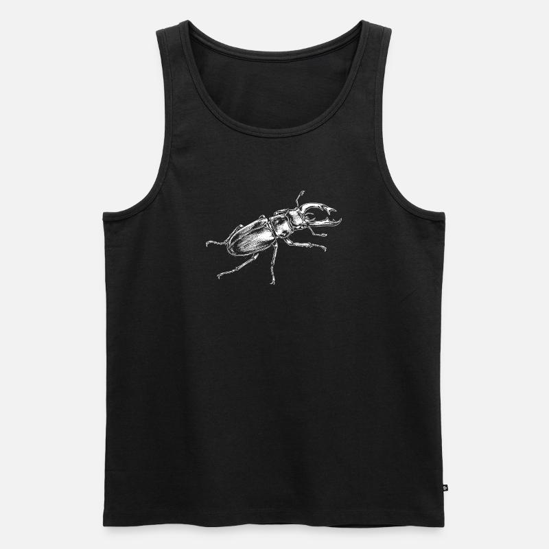 Big Insect Drawing-Design - Männer Premium Bio Tank Top - Schwarz