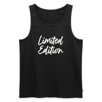 limited_edition- - Men's Premium Organic Tank Top - black - Front - AI Model Male 178 light (178cm)