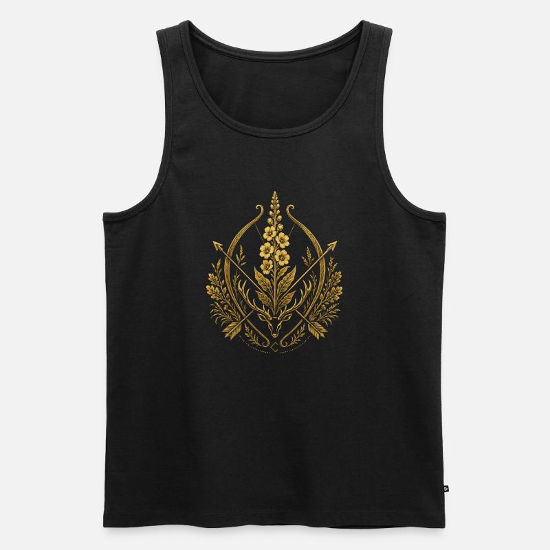 Dziewanna-Bogenemblem - Männer Premium Bio Tank Top - Schwarz