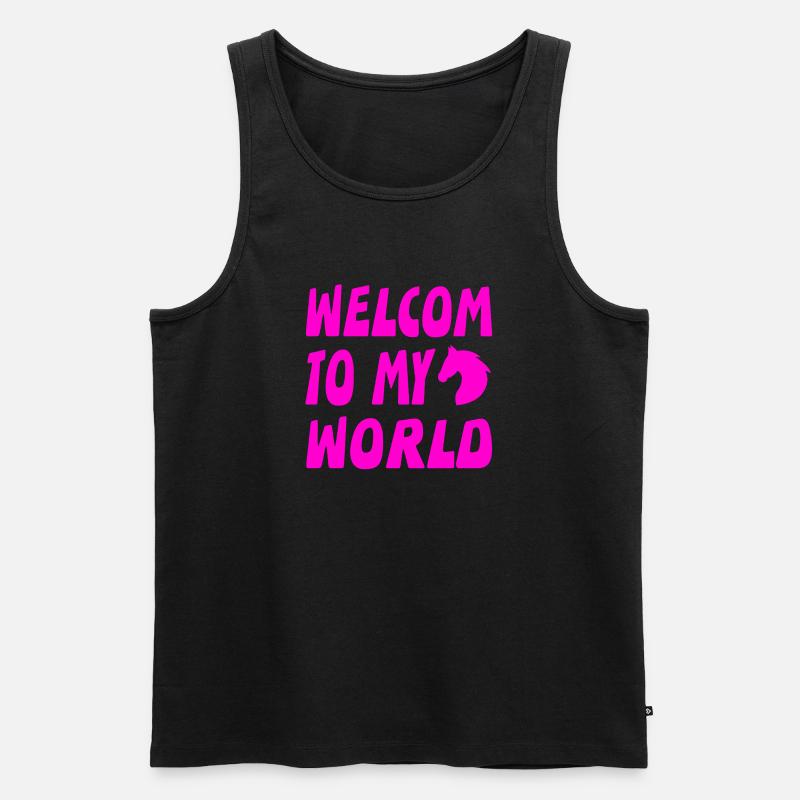Pferde - Männer Premium Bio Tank Top - Schwarz
