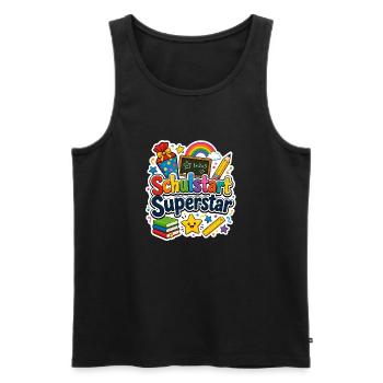 Schulkind 2026 Einschulung 2026 Schulanfang - Männer Premium Bio Tank Top - Schwarz - Vorne - Michal (187cm)