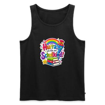 Schulkind 2026 Einschulung 2026 Schulanfang - Männer Premium Bio Tank Top - Schwarz - Vorne - Michal (187cm)