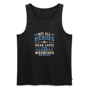 Aircraft Mechanic Aviation Technology Maintenance - Men's Premium Organic Tank Top - black - Front - AI Model Male 178 light (178cm)