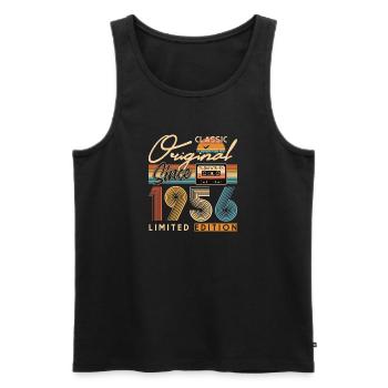 70. Geburtstag, 70 Jahre - Männer Premium Bio Tank Top - Schwarz - Vorne - Michal (187cm)