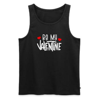 Sei mein Valentinstag - Männer Premium Bio Tank Top - Schwarz - Vorne - Michal (187cm)