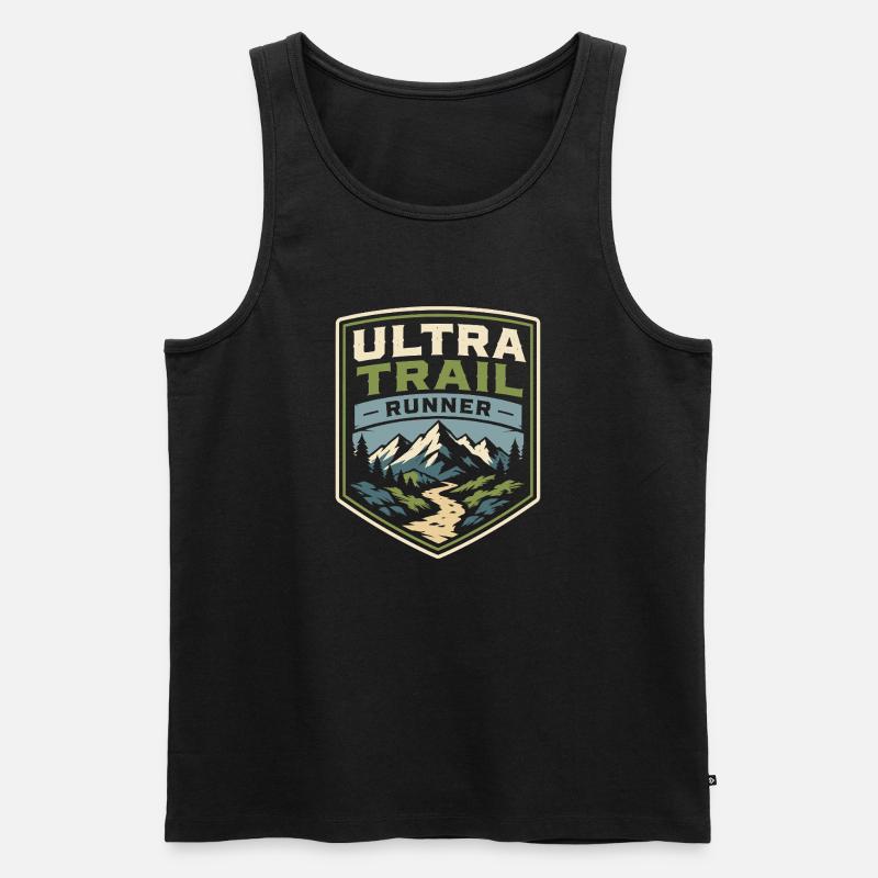 Ultra Trail Runner - Männer Premium Bio Tank Top - Schwarz
