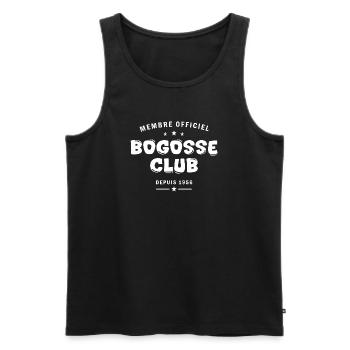 Bogosse club de puis 1956 anniversaire 70 ans - Débardeur bio Premium Homme - noir - Devant - Michal (187cm)