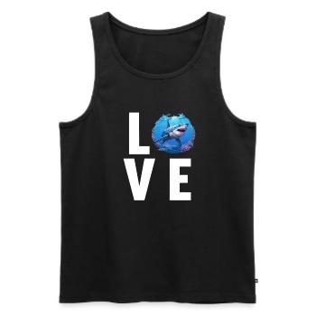 Megalodons Megalodon - Men's Premium Organic Tank Top - black - Front - AI Model Male 178 light (178cm)