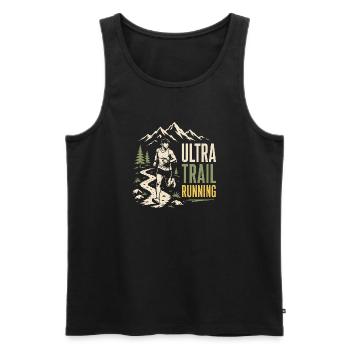 Ultra Trail Running - Débardeur bio Premium Homme - noir - Devant - Michal (187cm)