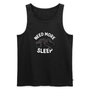 Need More Sleep Dog Motif for Dog Lovers and - Men's Premium Organic Tank Top - black - Front - AI Model Male 178 light (178cm)