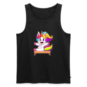 Gymnastique Unicorn Workout Fitness - Débardeur bio Premium Homme - noir - Devant - Michal (187cm)