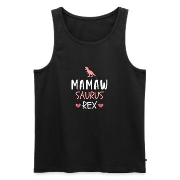 Mamawsaurus Rex Cute Mamaw Dinosaur Grandma Mother - Men's Premium Organic Tank Top - black - Front - AI Model Male 178 light (178cm)