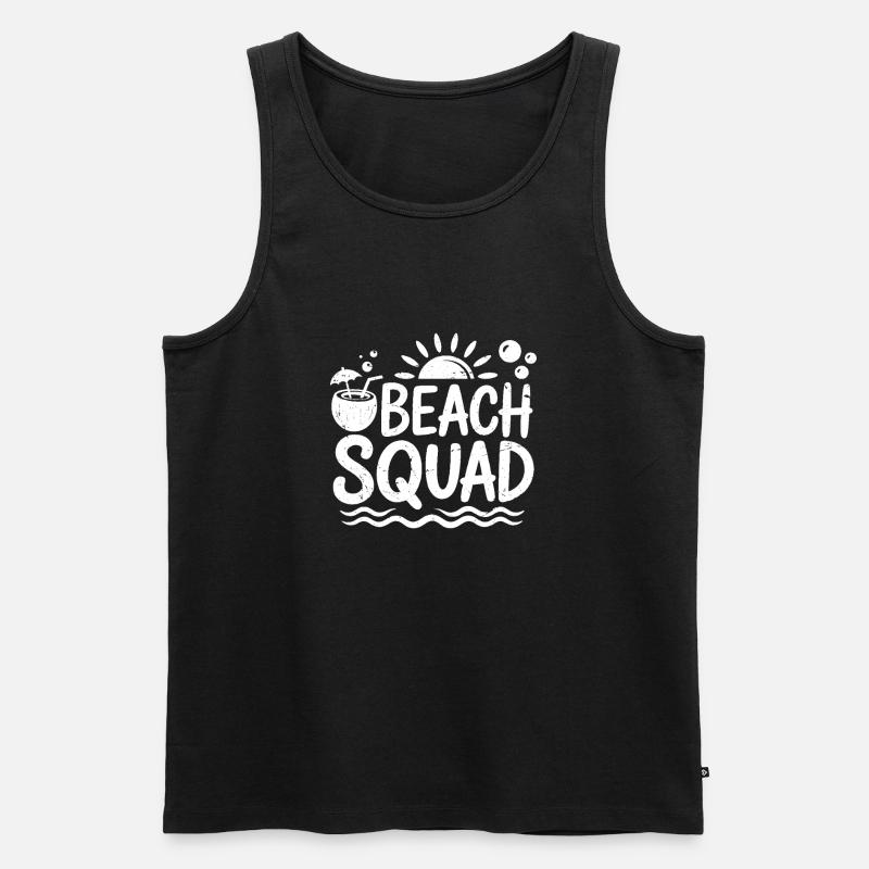beach squad - Männer Premium Bio Tank Top - Schwarz