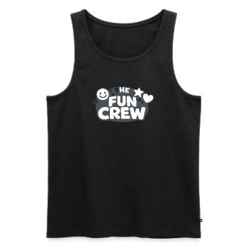 The Fun Crew Bold Typography - Männer Premium Bio Tank Top - Schwarz - Vorne - AI Model Male 178 light (178cm)