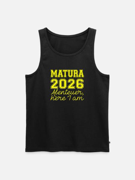 Matura 2026 Spruch - Men's Premium Organic Tank Top - black