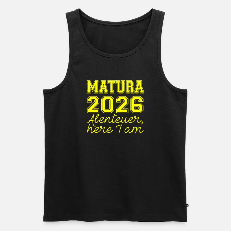 Matura 2026 Spruch - Männer Premium Bio Tank Top - Schwarz
