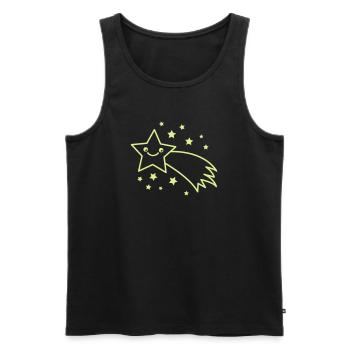 Sternschnuppe Sternenflug - Männer Premium Bio Tank Top - Schwarz - Vorne - AI Model Male 178 light (178cm)