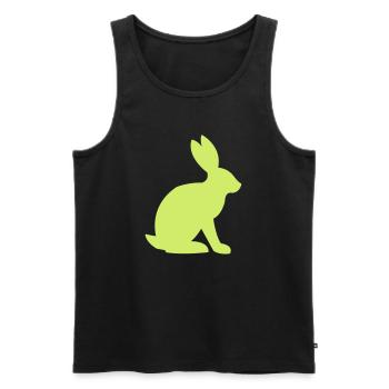 Hase Silhouette - Männer Premium Bio Tank Top - Schwarz - Vorne - Michal (187cm)