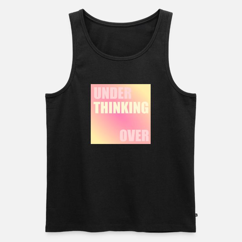Denken - Männer Premium Bio Tank Top - Schwarz
