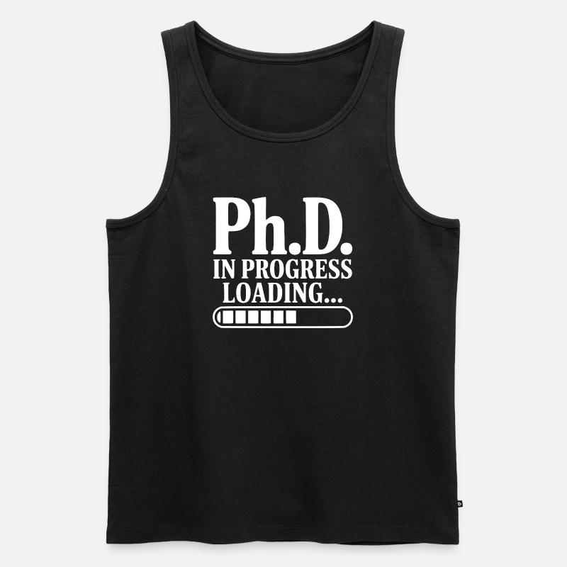 Ph.D. In Progress Loading... - Men's Premium Organic Tank Top - black