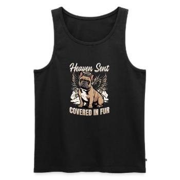 French Bulldog Frenchie Dog Breed - Men's Premium Organic Tank Top - black - Front - Michal (187cm)