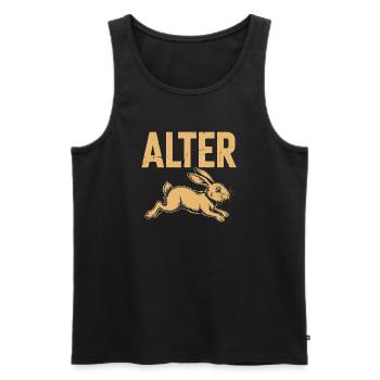  Alter Lustiger Hase Spruch Oster Motiv Für - Männer Premium Bio Tank Top - Schwarz - Vorne - AI Model Male 178 light (178cm)
