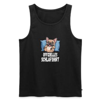  Offizielles Schlafshirt Lustige Französische - Männer Premium Bio Tank Top - Schwarz - Vorne - Michal (187cm)