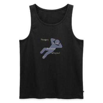 Müssiggang ist nur für Mittelmässige verhängnisvol - Männer Premium Bio Tank Top - Schwarz - Vorne - AI Model Male 178 light (178cm)
