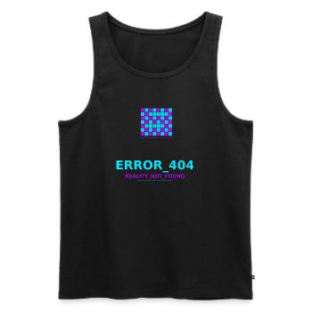 Erreur 404 Réalité perdue - Débardeur bio Premium Homme - noir - Devant - Michal (187cm)
