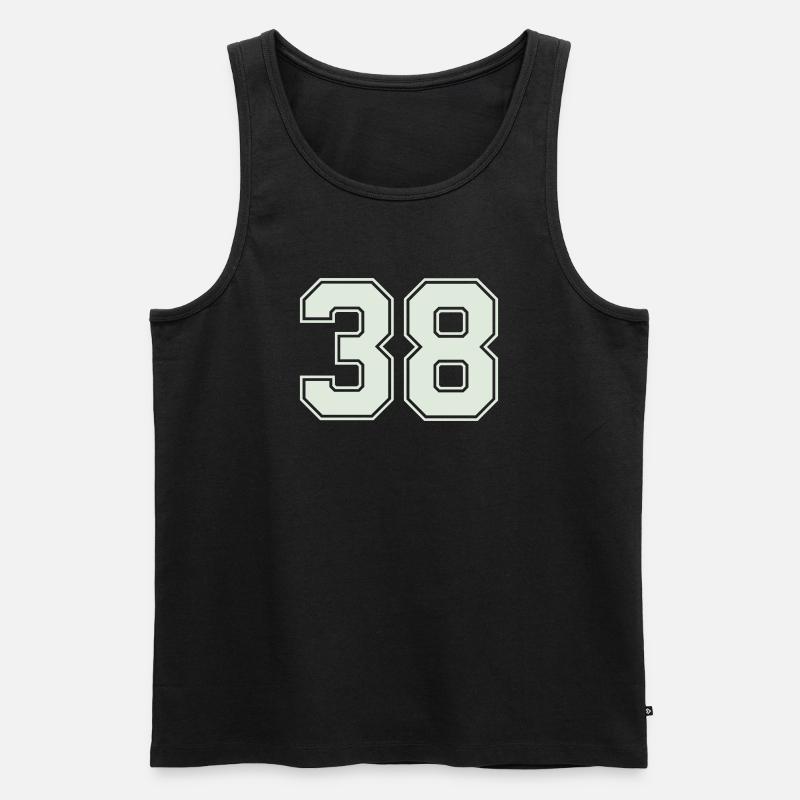 38- - Männer Premium Bio Tank Top - Schwarz