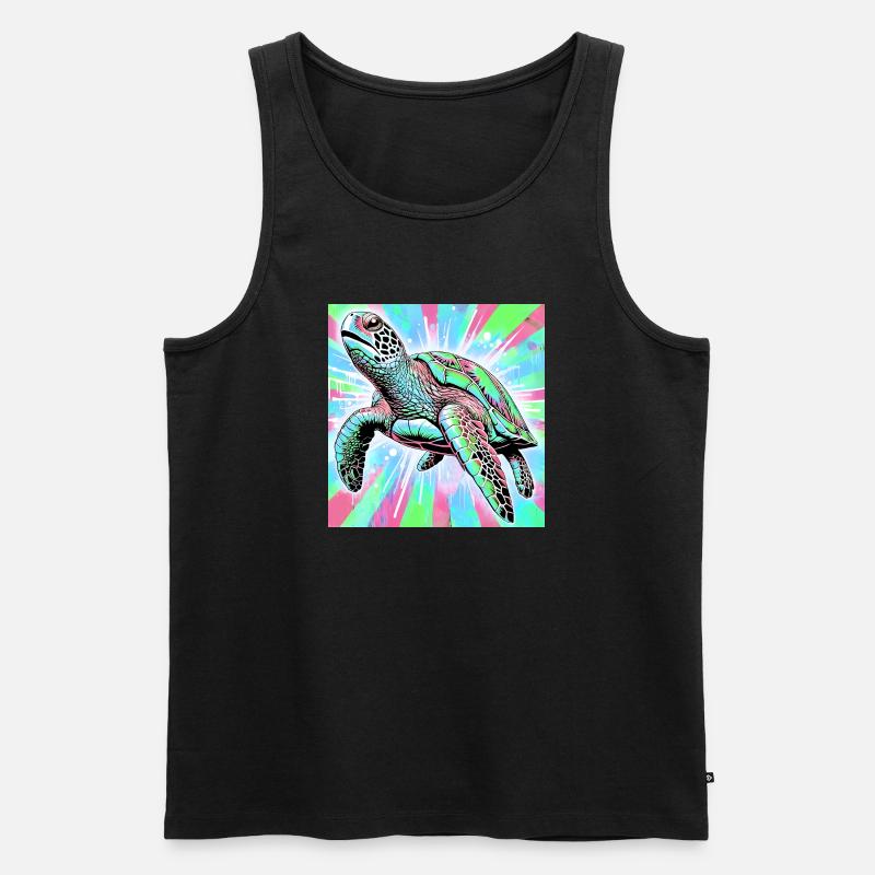Schildkröte - Männer Premium Bio Tank Top - Schwarz