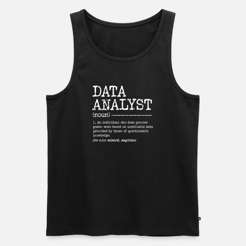 Data Analyst Meme Tee - Men's Premium Organic Tank Top - black