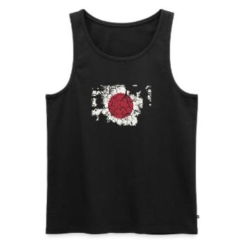 Japan Flag - Vintage - Men's Premium Organic Tank Top - black - Front - AI Model Male 178 light (178cm)