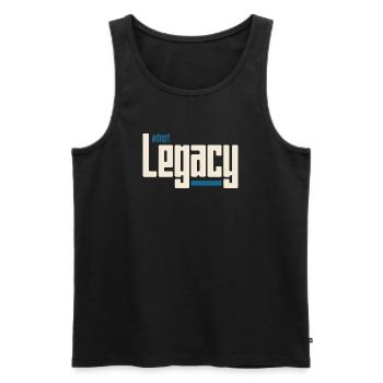 Adopt Legacy Retro Typography - Men's Premium Organic Tank Top - black - Front - AI Model Male 178 light (178cm)