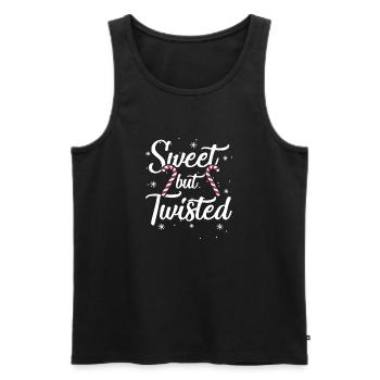 Süßes, aber verdrehtes Weihnachten - Männer Premium Bio Tank Top - Schwarz - Vorne - Michal (187cm)