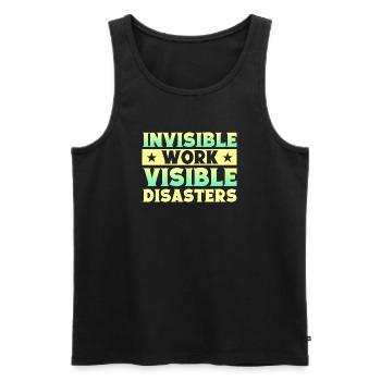 Musical Theatre Invisible Work Theater Gift - Männer Premium Bio Tank Top - Schwarz - Vorne - AI Model Male 178 light (178cm)