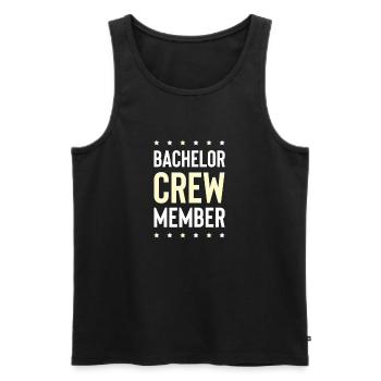 Bachelor Crew - Männer Premium Bio Tank Top - Schwarz - Vorne - Michal (187cm)